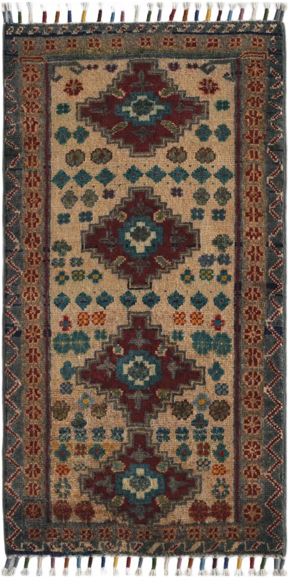 1' 8 x 3' 3 Hand Knotted Ariana Ziegler Rug