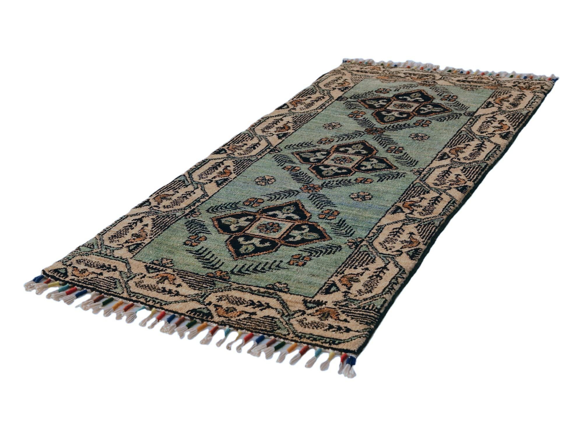 1' 8 x 3' 5 Hand Knotted Ariana Ziegler Rug