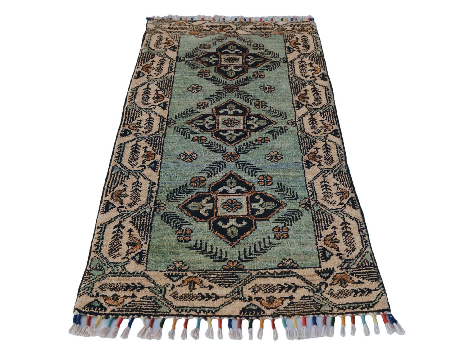 1' 8 x 3' 5 Hand Knotted Ariana Ziegler Rug