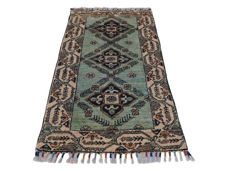 Detail image of 1' 8 x 3' 5 Hand Knotted Ariana Ziegler Rug