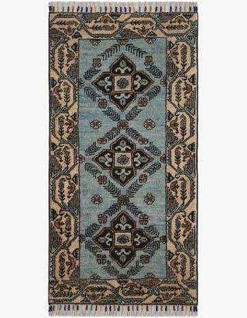 1' 8 x 3' 5 Hand Knotted Ariana Ziegler Rug