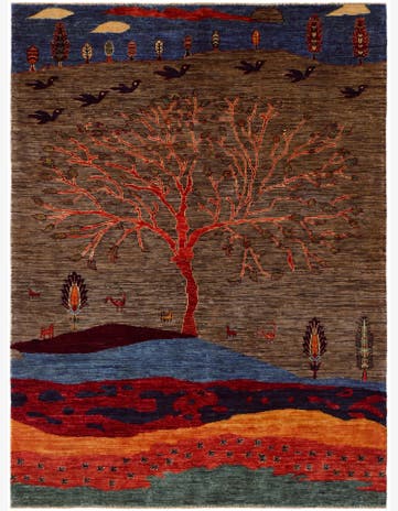 5' 2 x 6' 10 Hand Knotted Ariana Ziegler Rug