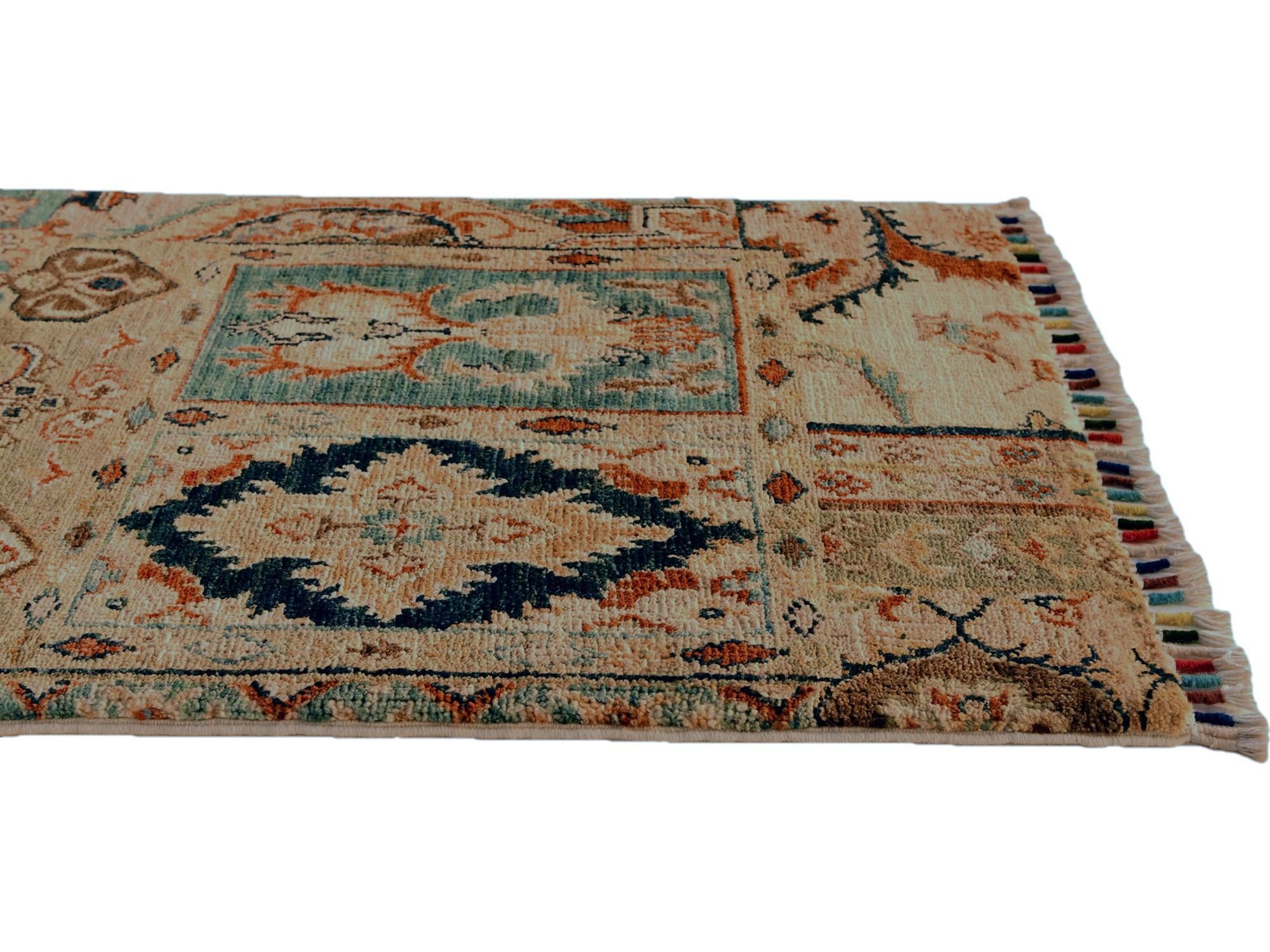 1' 10 x 3' Hand Knotted Ariana Ziegler Rug