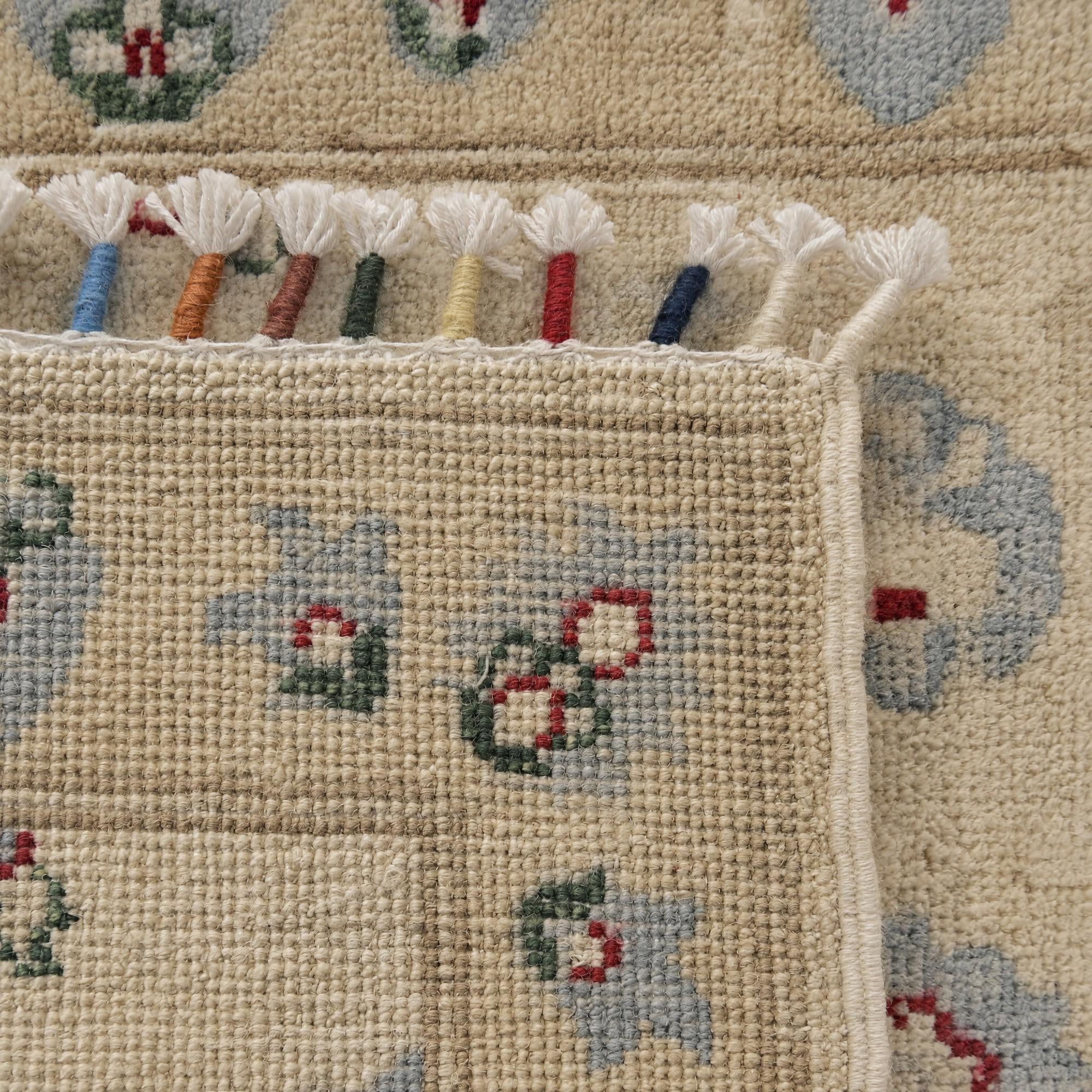 55cm x 90cm Hand Knotted Ariana Ziegler Rug