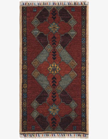 1' 9 x 3' 4 Hand Knotted Ariana Ziegler Rug