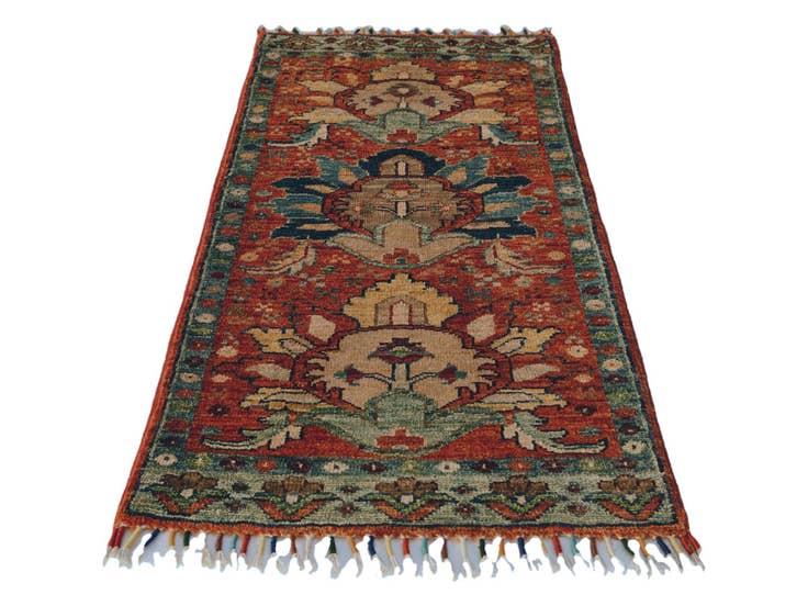 Detail image of 1' 9 x 3' 4 Hand Knotted Ariana Ziegler Rug