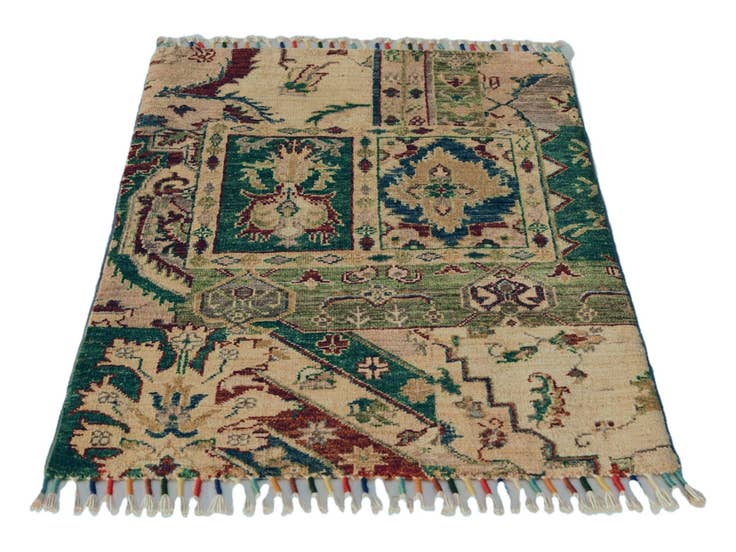 Detail image of 2' 1 x 2' 11 Hand Knotted Ariana Ziegler Rug