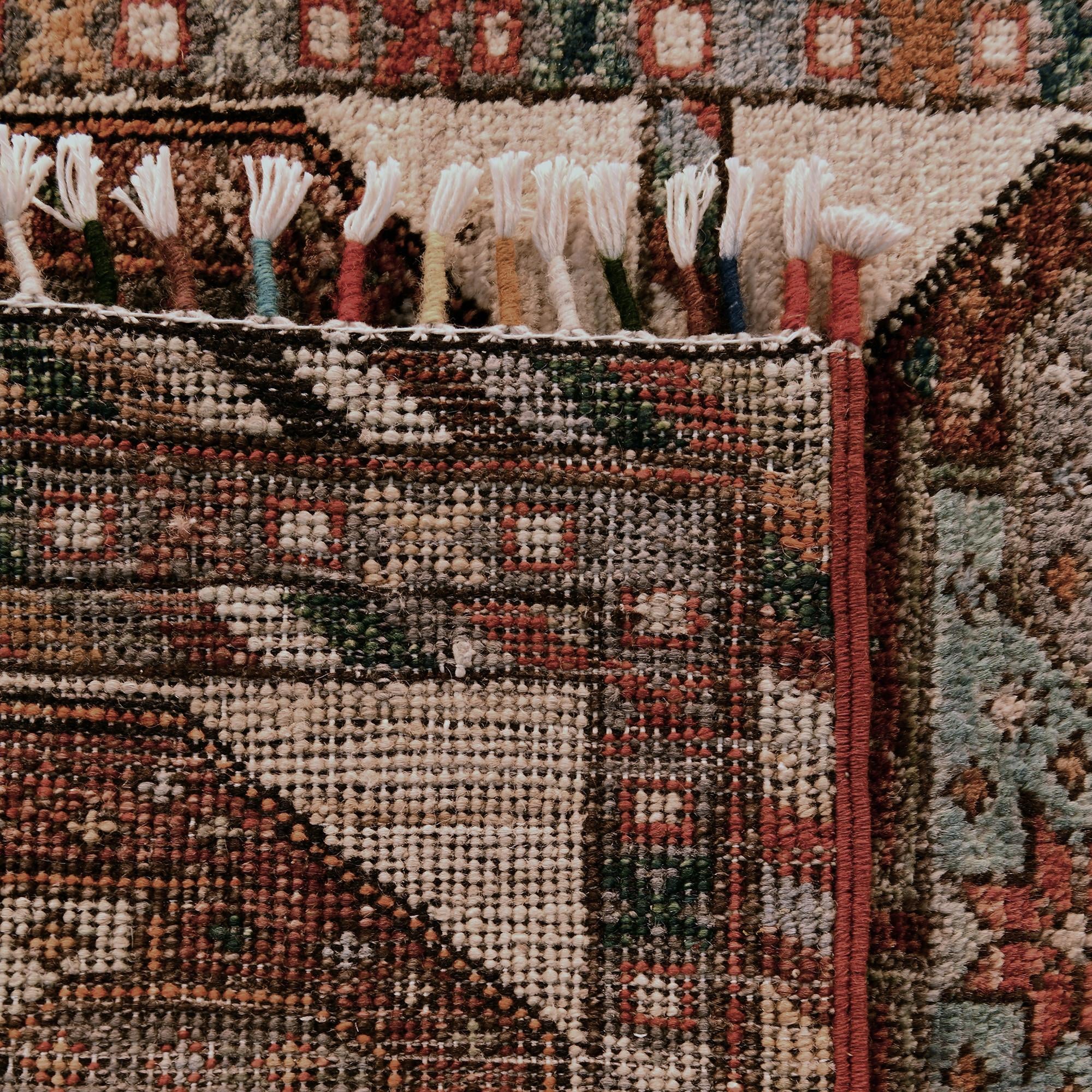 50cm x 95cm Hand Knotted Ariana Ziegler Rug