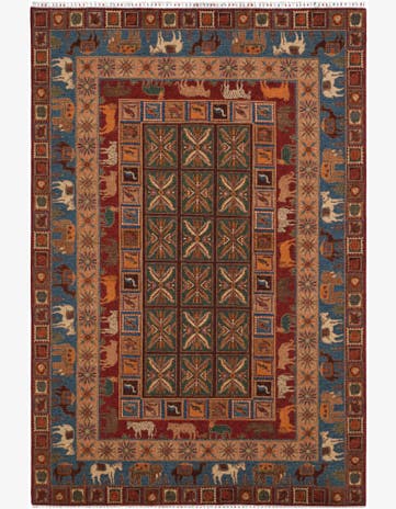 6' 8 x 9' 10 Hand Knotted Bakhtiar Rug