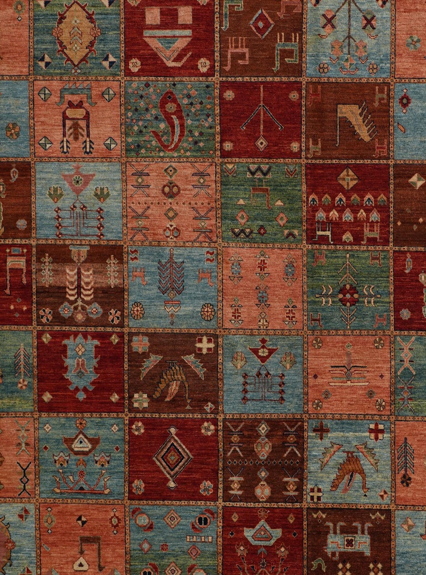 9' 7 x 13' 7 Hand Knotted Bakhtiar Rug