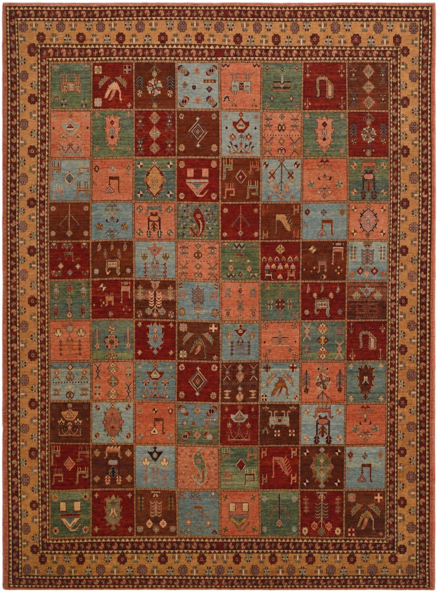 9' 7 x 13' 7 Hand Knotted Bakhtiar Rug
