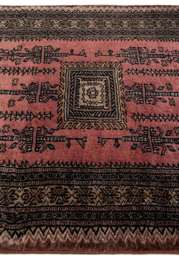 Detail image of 2' 8 x 4' Hand Knotted Bokhara Wool Rug