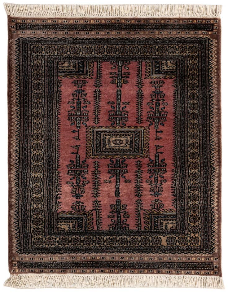 Detail image of 2' 8 x 4' Hand Knotted Bokhara Wool Rug