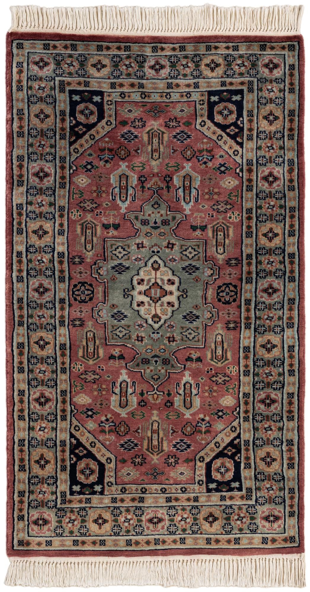 2' 7 x 4' 6  Hand Knotted Bokhara Wool Rug