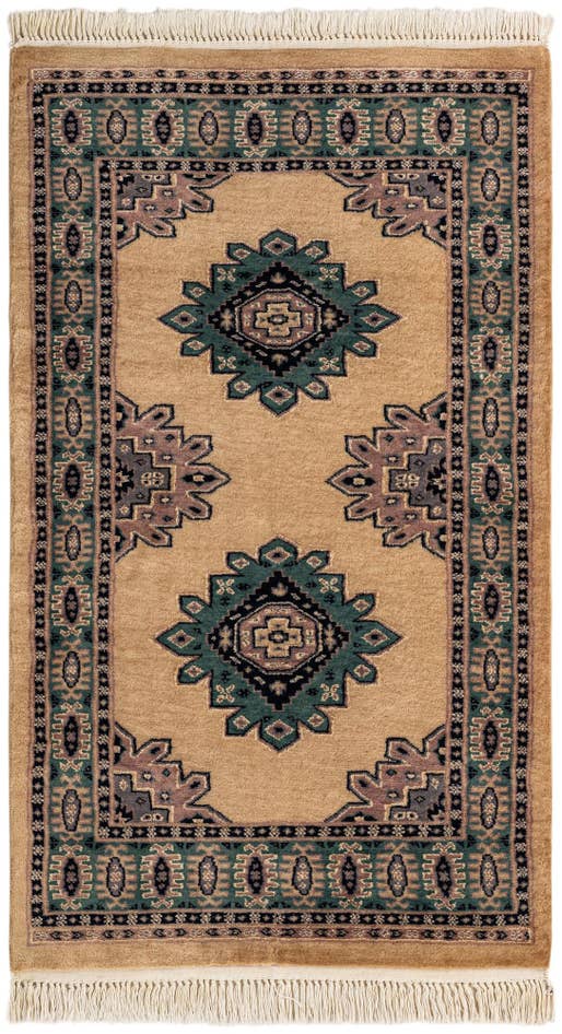 Detail image of 2' 7 x 4' 4 Hand Knotted Bokhara Rug