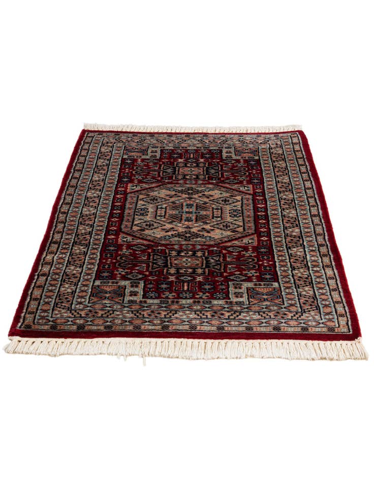 Detail image of 2' 8 x 3' 10 Hand Knotted Bokhara Wool Rug
