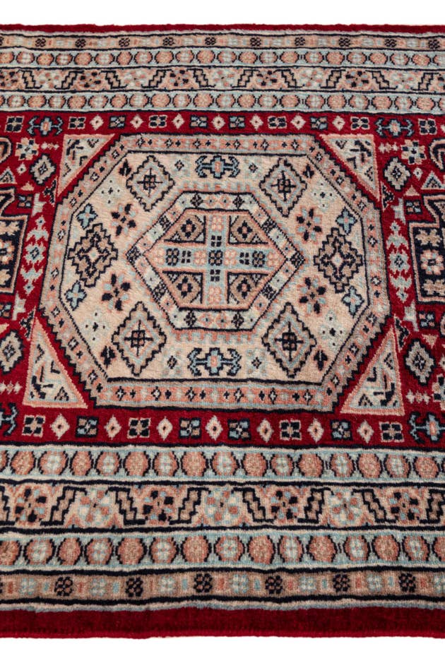 Detail image of 2' 8 x 3' 10 Hand Knotted Bokhara Wool Rug