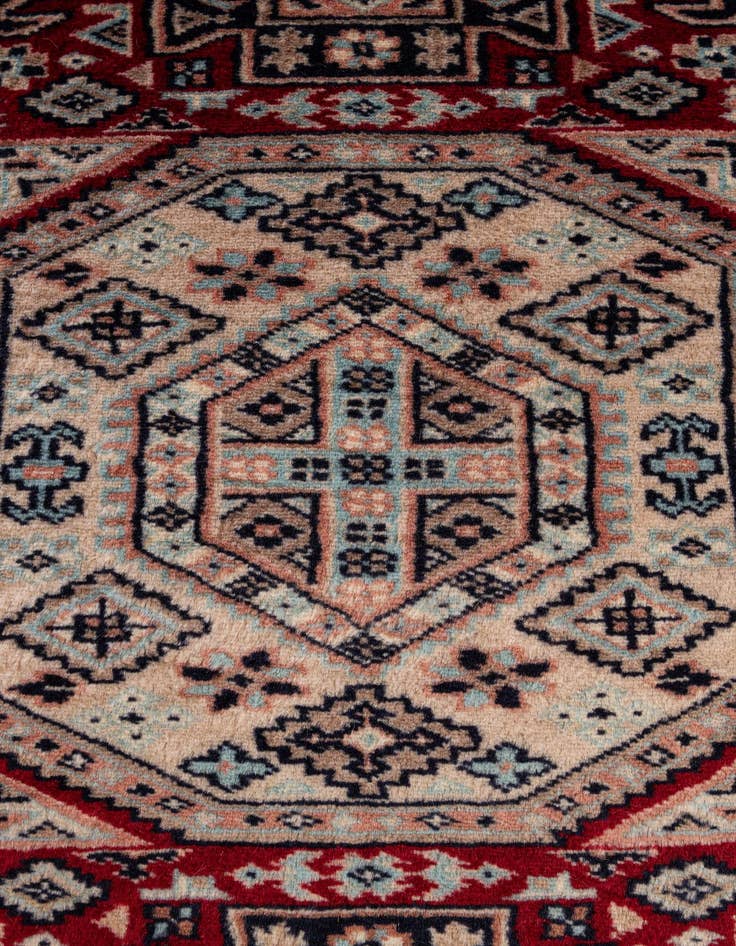Detail image of 2' 8 x 3' 10  Hand Knotted Bokhara Wool Rug