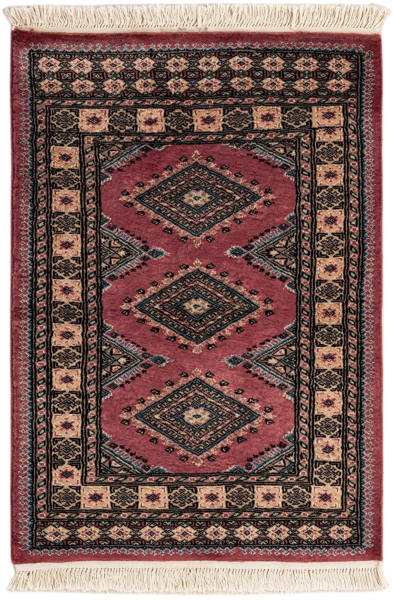 2' 7 x 3' 8  Hand Knotted Bokhara Rug