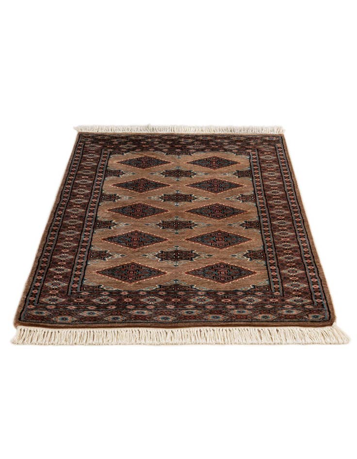 Detail image of 2' 6 x 3' 10 Hand Knotted Bokhara Wool Rug