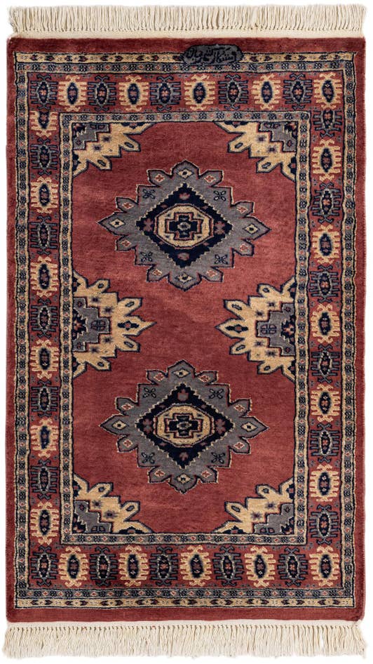 Detail image of 2' 7 x 4' 3 Hand Knotted Bokhara Rug