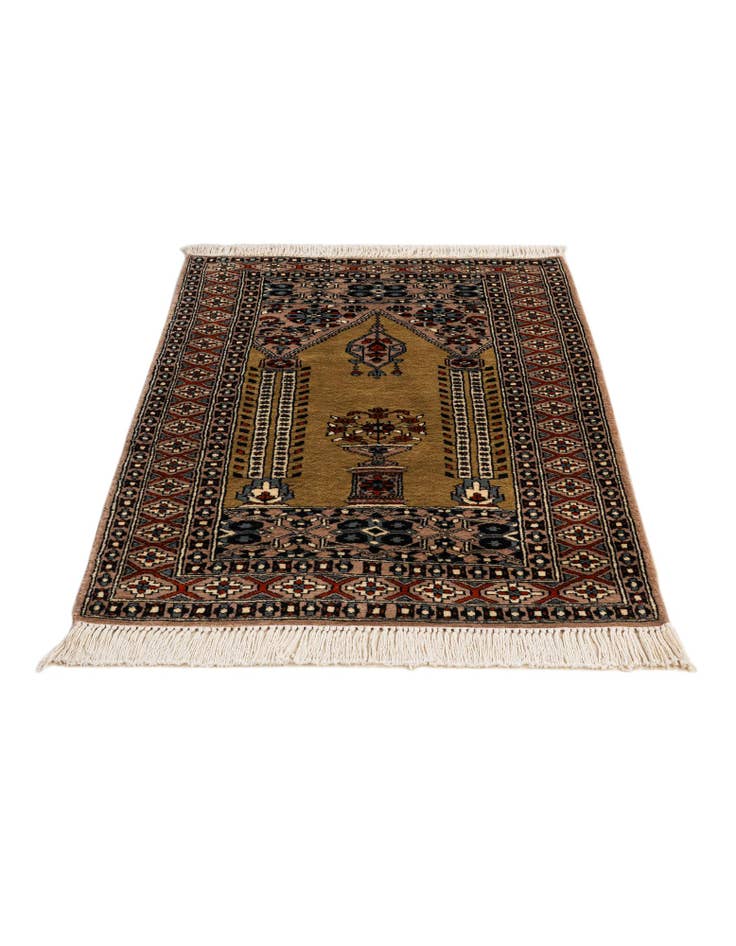 Detail image of 2' 8 x 3' 10 Hand Knotted Bokhara Wool Rug