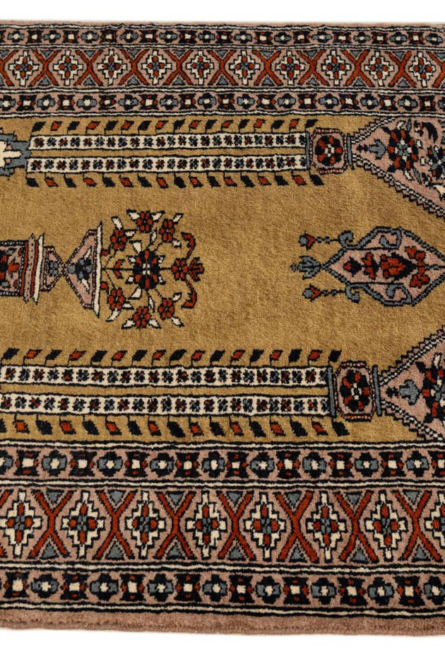 Detail image of 2' 8 x 3' 10 Hand Knotted Bokhara Wool Rug