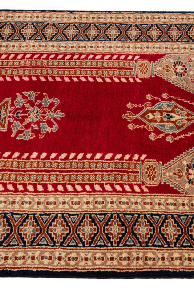 Detail image of 2' 6 x 4' 4 Hand Knotted Bokhara Wool Rug
