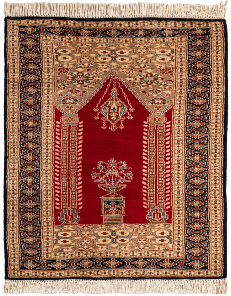 Detail image of 2' 6 x 4' 4 Hand Knotted Bokhara Wool Rug