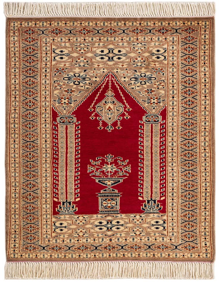 Detail image of 2' 7 x 4' 2 Hand Knotted Bokhara Wool Rug