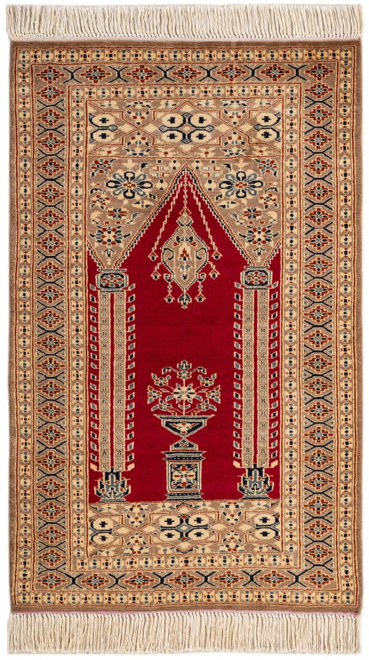 Detail image of 2' 7 x 4' 2 Hand Knotted Bokhara Wool Rug