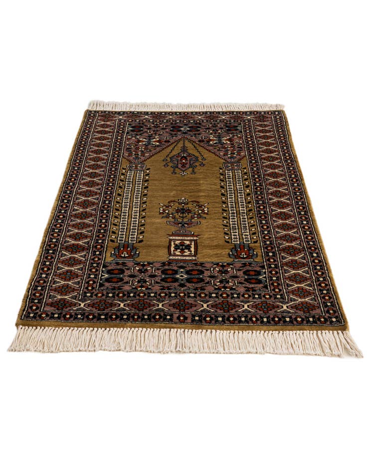 Detail image of 2' 7 x 4' 3 Hand Knotted Bokhara Wool Rug