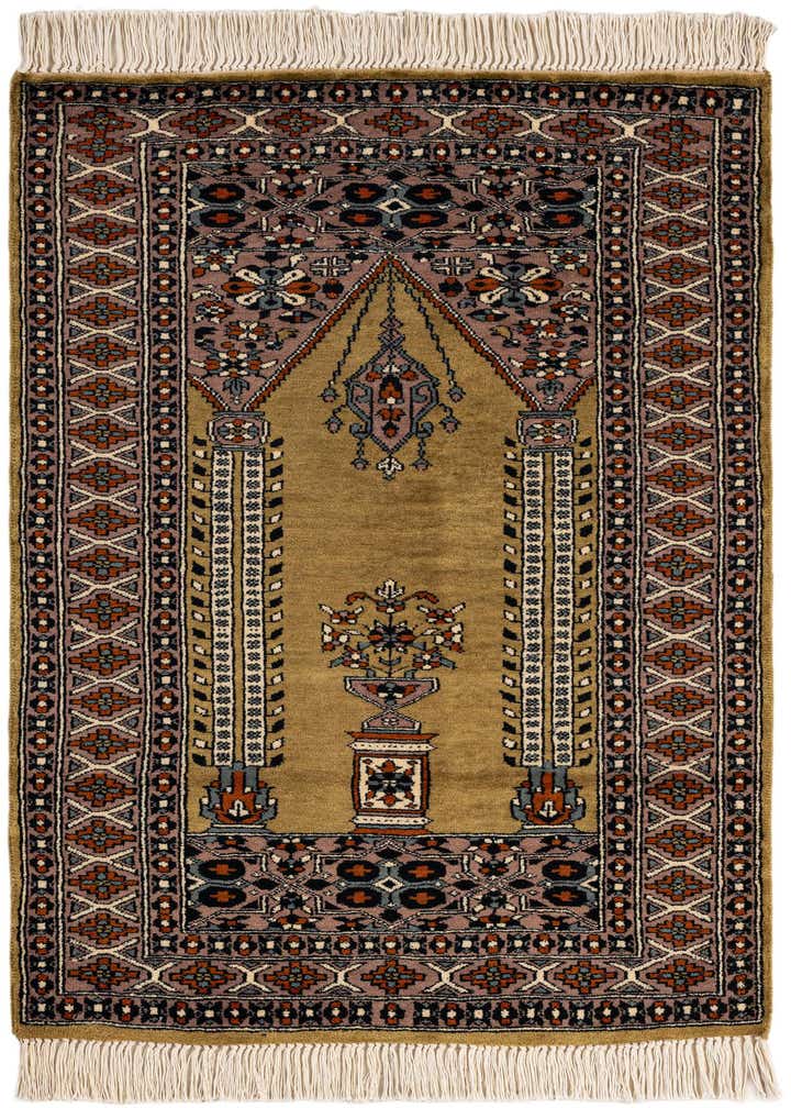 2' 7 x 4' 3 Hand Knotted Bokhara Wool Rug