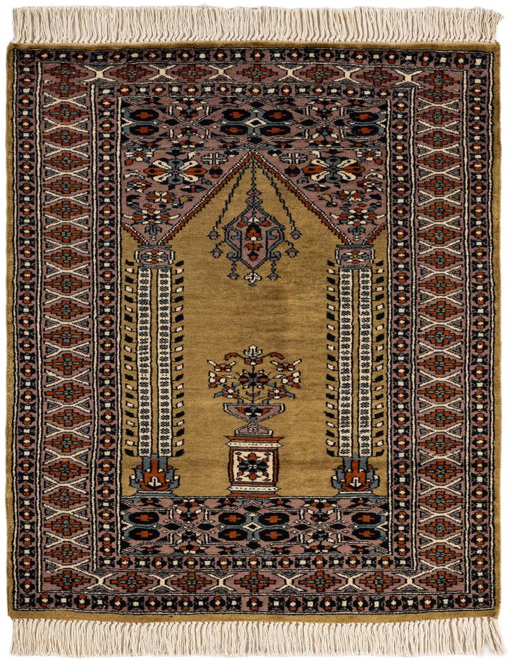 Detail image of 2' 7 x 4' 3 Hand Knotted Bokhara Wool Rug