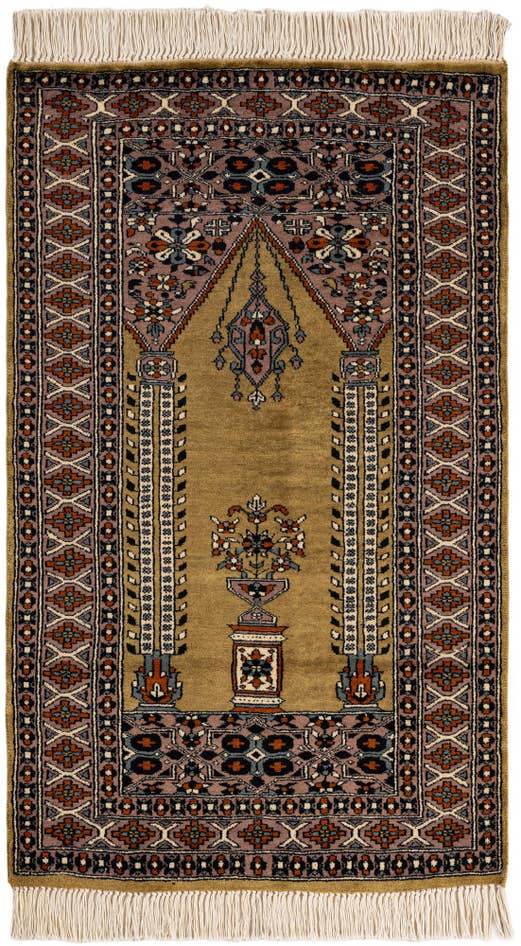 Detail image of 2' 7 x 4' 3 Hand Knotted Bokhara Wool Rug