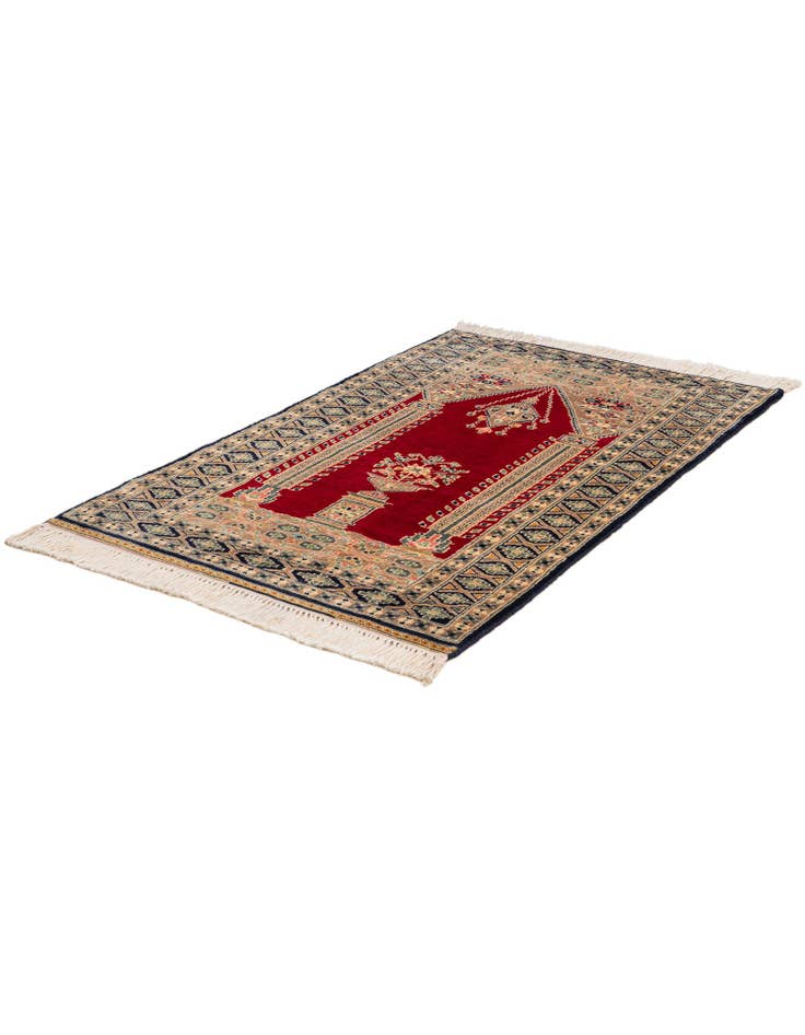 Detail image of 2' 8 x 4' 4 Hand Knotted Bokhara Wool Rug