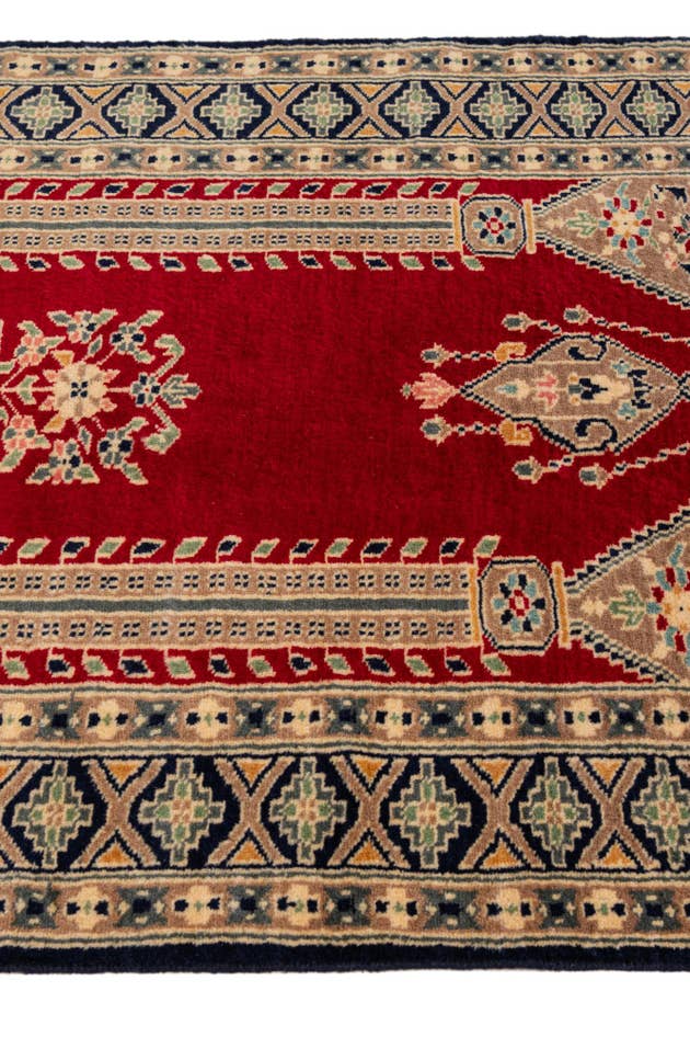 Detail image of 2' 8 x 4' 4 Hand Knotted Bokhara Wool Rug