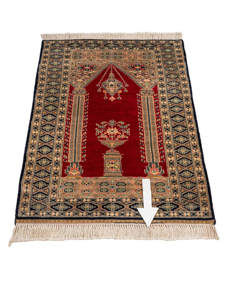 Detail image of 2' 8 x 4' 4  Hand Knotted Bokhara Wool Rug