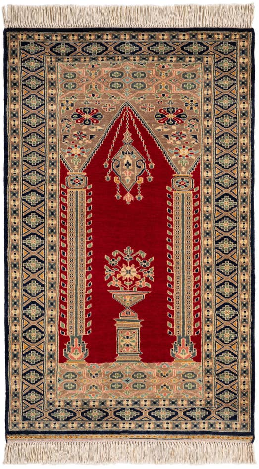 Detail image of 2' 8 x 4' 4 Hand Knotted Bokhara Wool Rug