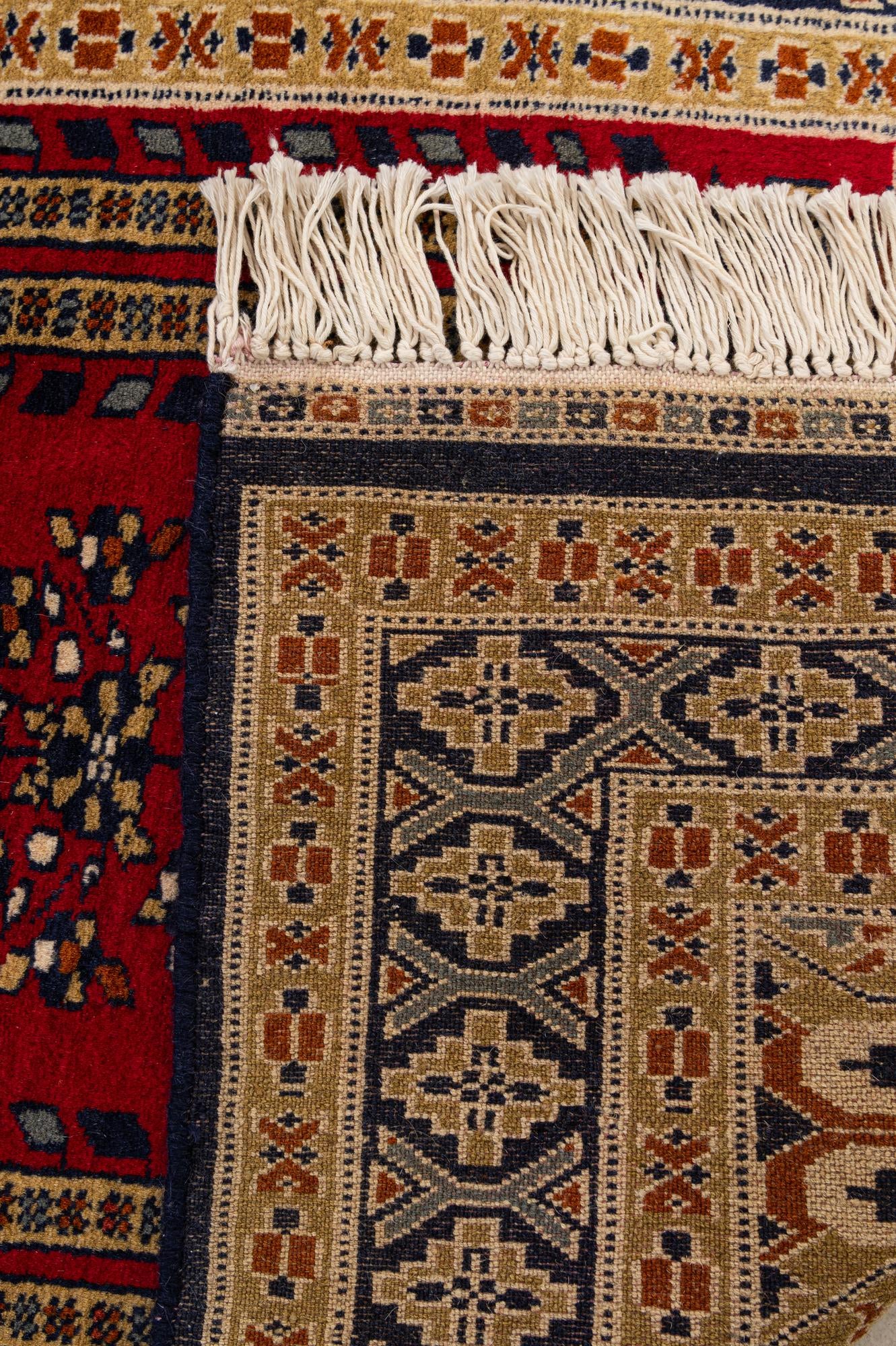 2' 7 x 4' 2 Hand Knotted Bokhara Wool Rug