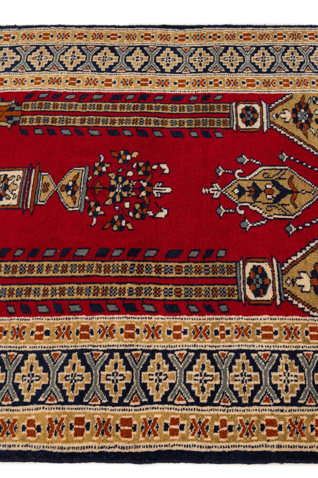 2' 7 x 4' 2 Hand Knotted Bokhara Wool Rug
