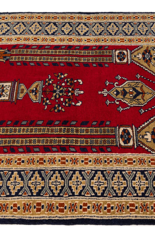Detail image of 2' 7 x 4' 2 Hand Knotted Bokhara Wool Rug