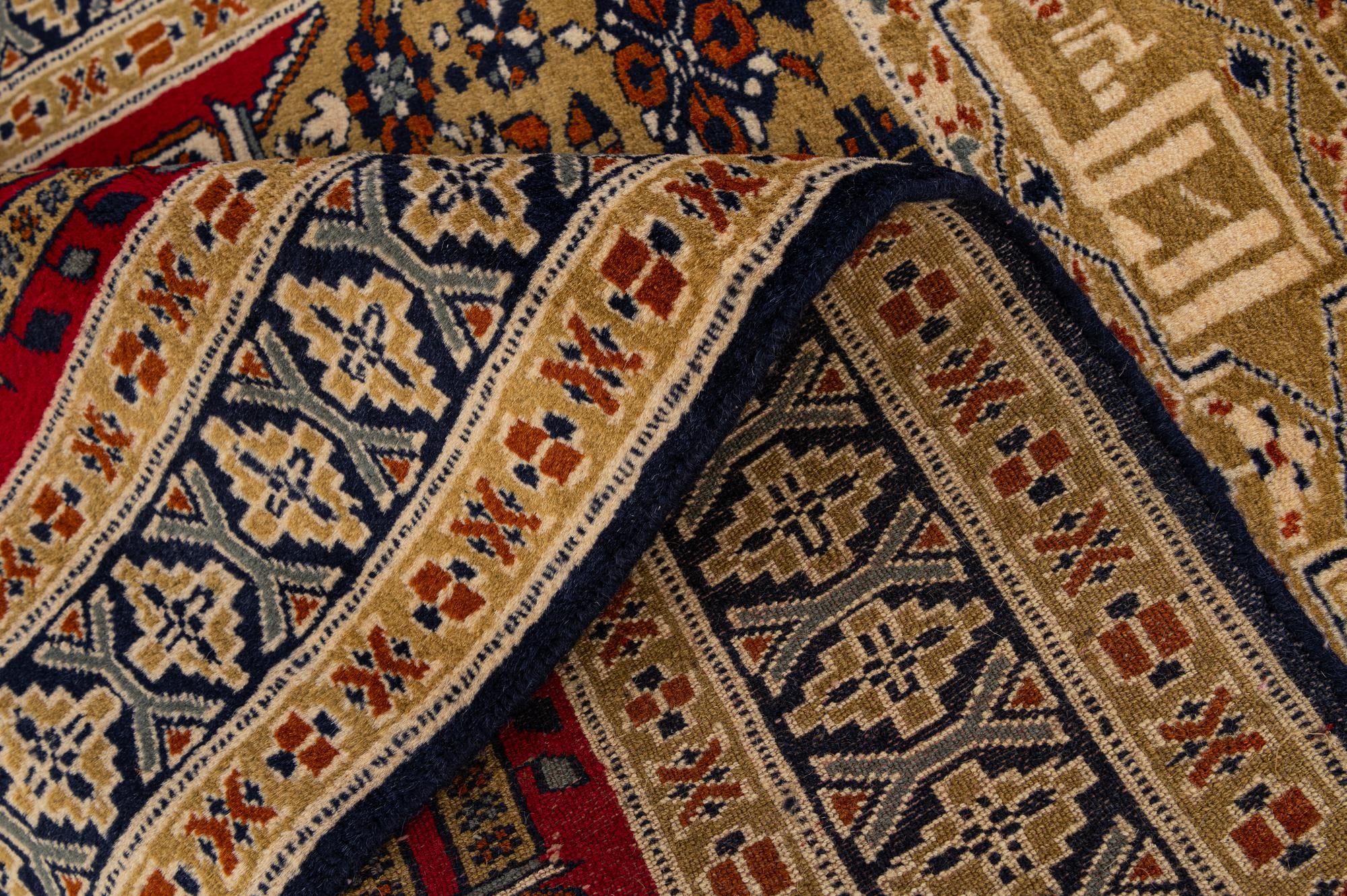2' 7 x 4' 2 Hand Knotted Bokhara Wool Rug