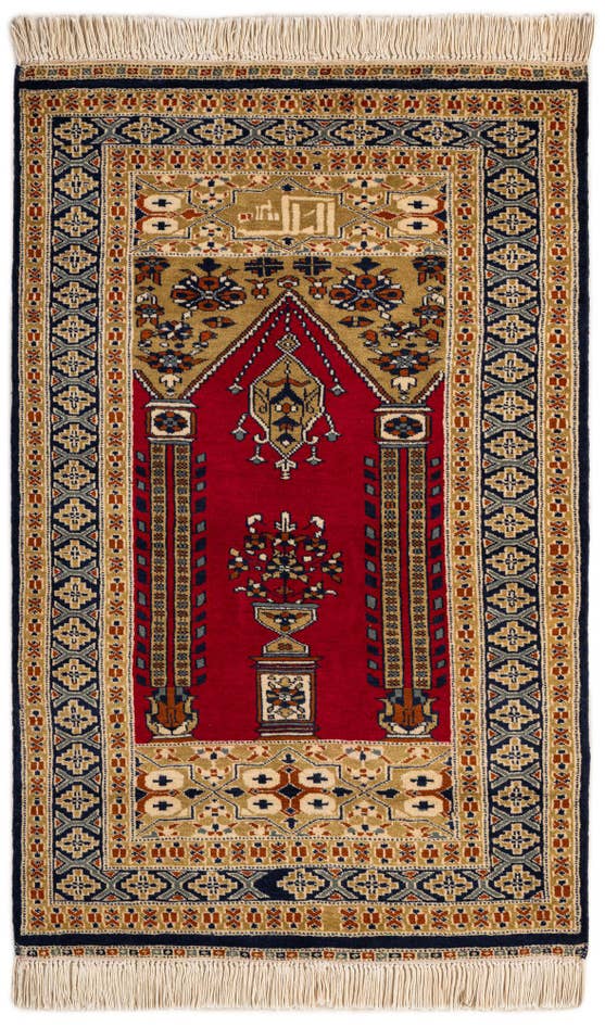 Detail image of 2' 7 x 4' 2 Hand Knotted Bokhara Wool Rug
