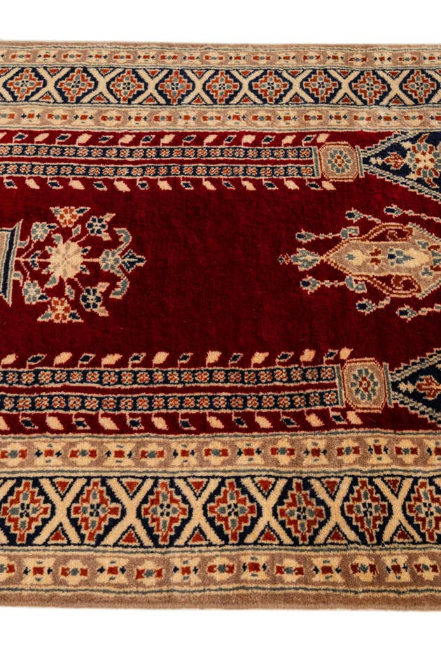 Detail image of 2' 7 x 4' 6 Hand Knotted Bokhara Wool Rug