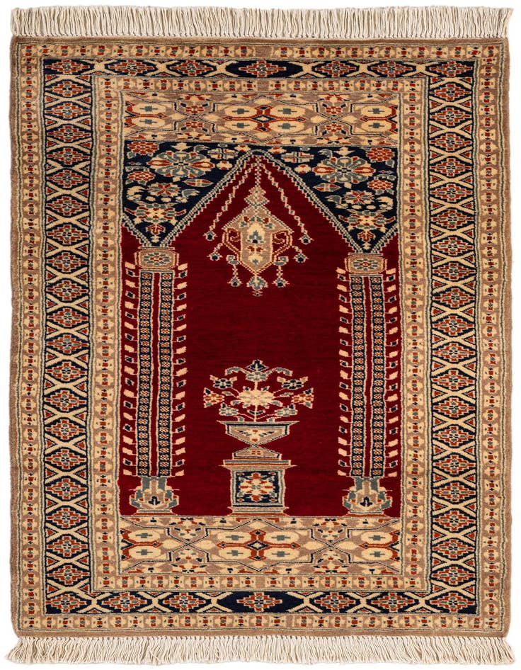 Detail image of 2' 7 x 4' 6 Hand Knotted Bokhara Wool Rug