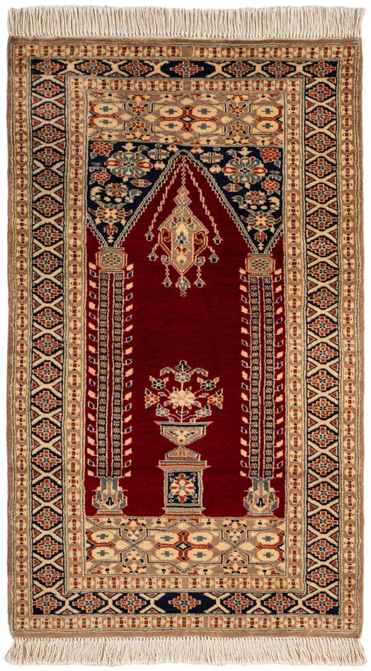 Detail image of 2' 7 x 4' 6 Hand Knotted Bokhara Wool Rug