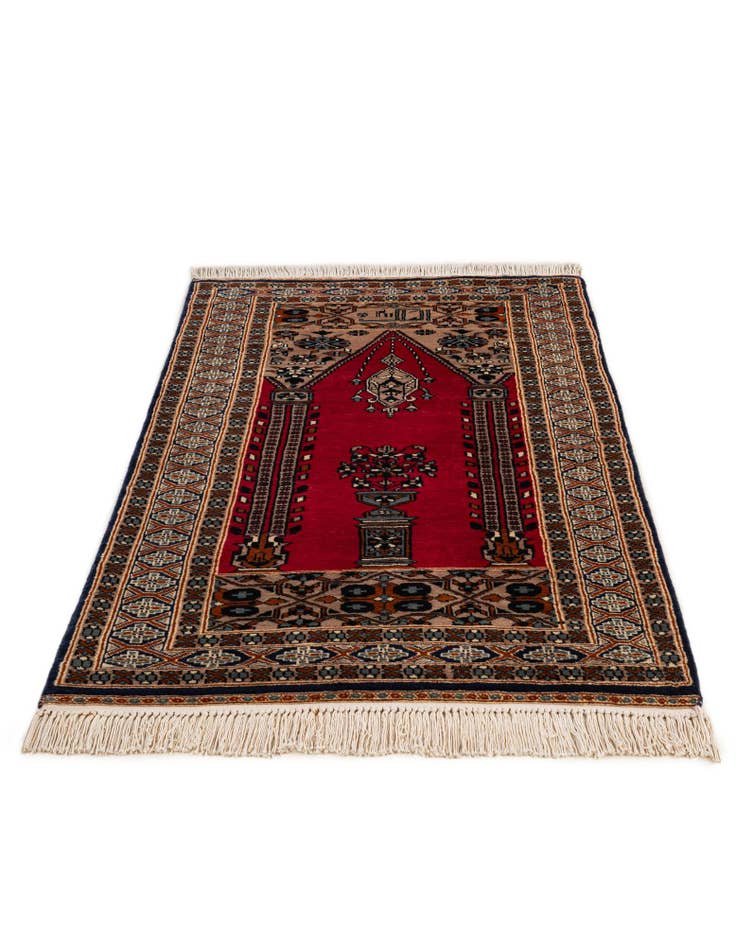 Detail image of 2' 9 x 4' 6 Hand Knotted Bokhara Wool Rug