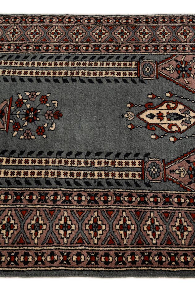 Detail image of 2' 7 x 4' 3 Hand Knotted Bokhara Wool Rug