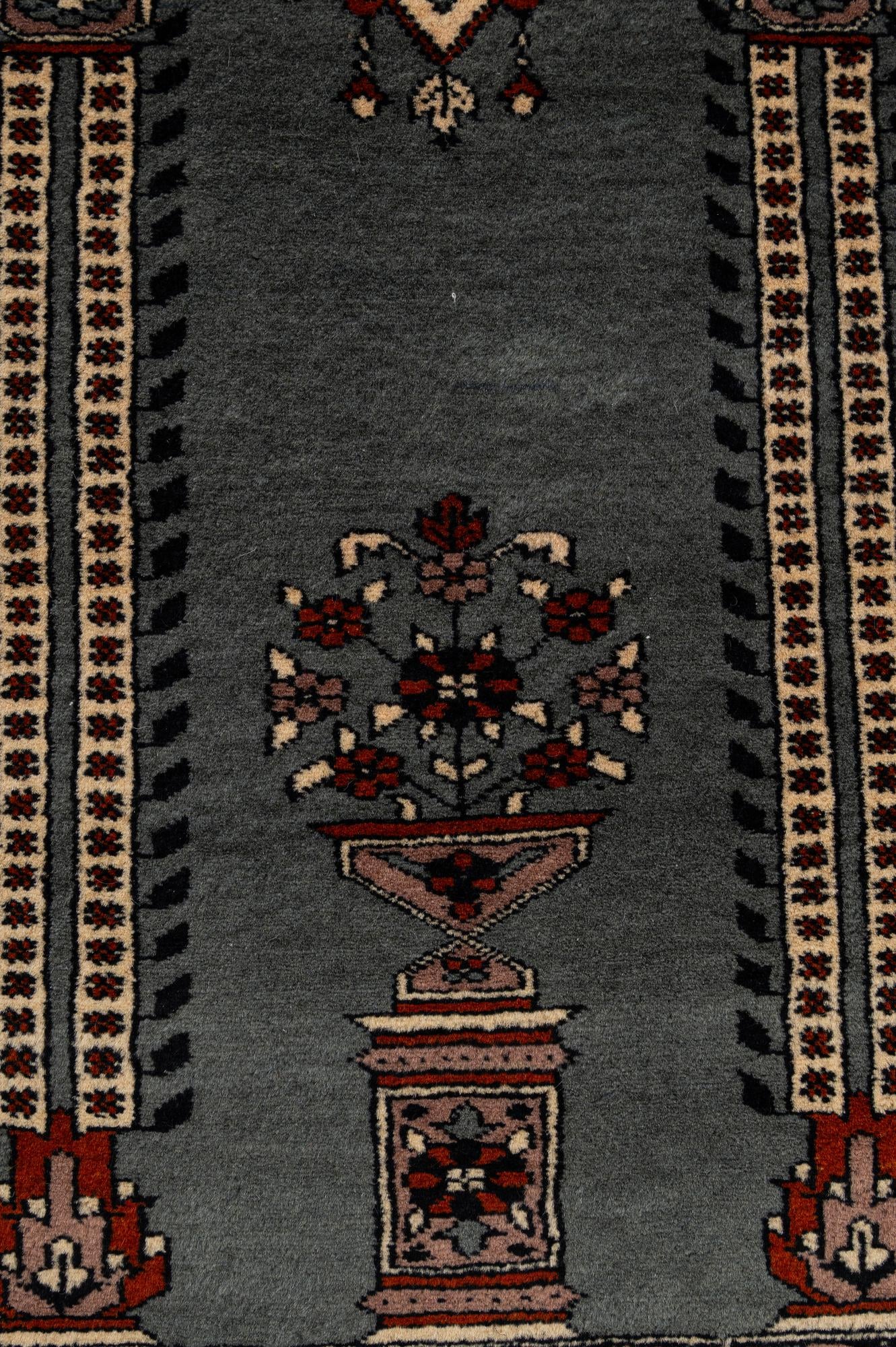 2' 7 x 4' 3 Hand Knotted Bokhara Wool Rug